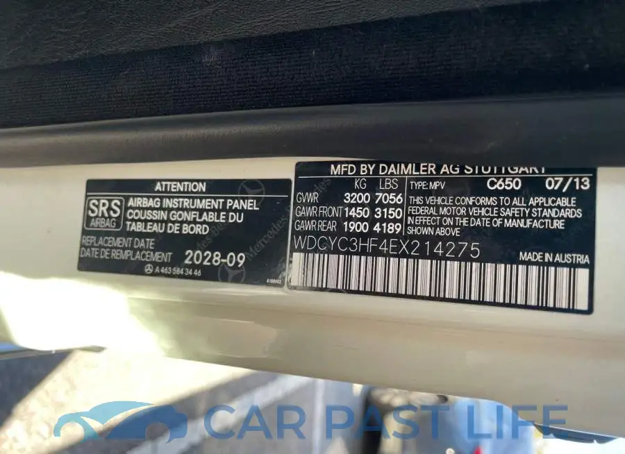 WDCYC3HF4EX214275# 10