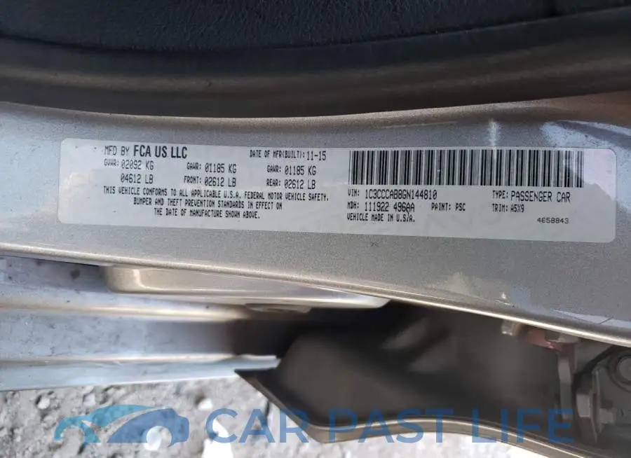 1C3CCCAB8GN144810# 12