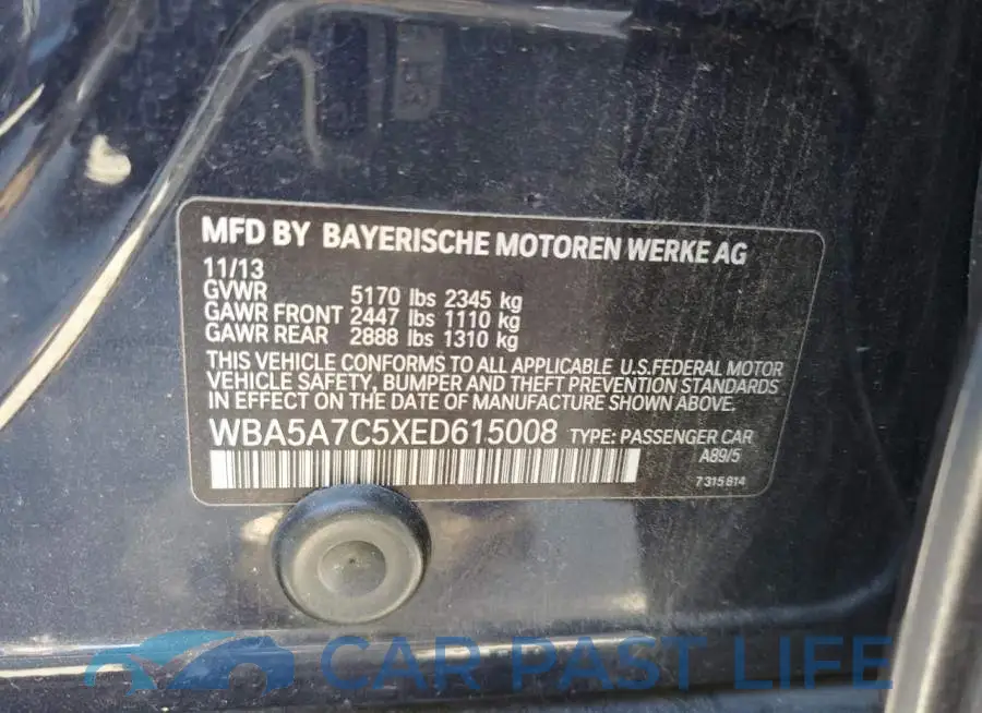 WBA5A7C5XED615008# 12