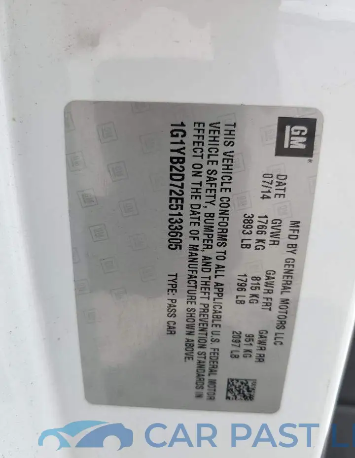 1G1YB2D72E5133605# 13