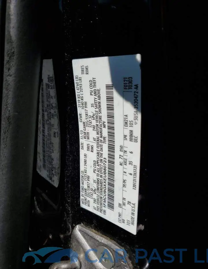 1FMCU9GXXEUB80723# 12