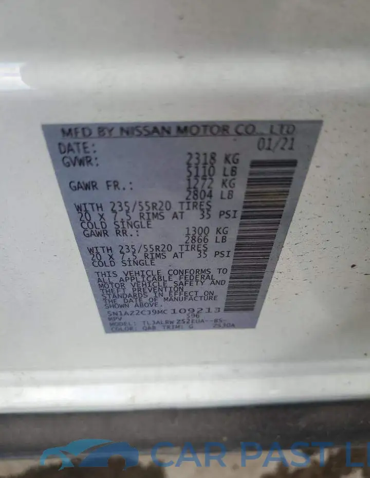5N1AZ2CJ9MC109213# 13
