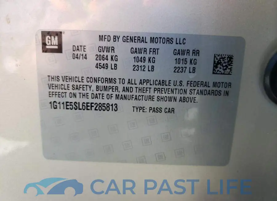 1G11E5SL6EF285813# 12
