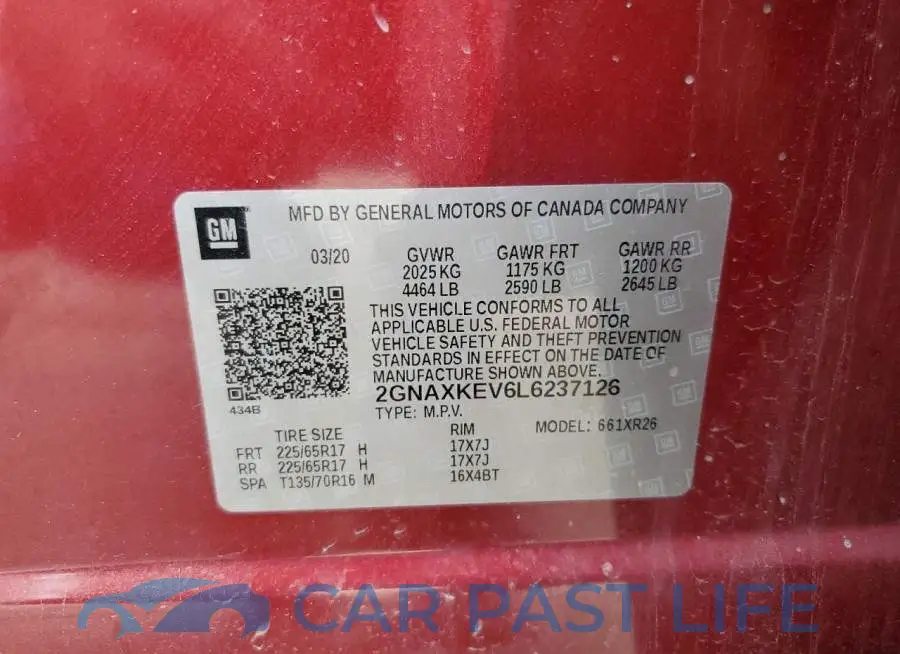 2GNAXKEV6L6237126# 14