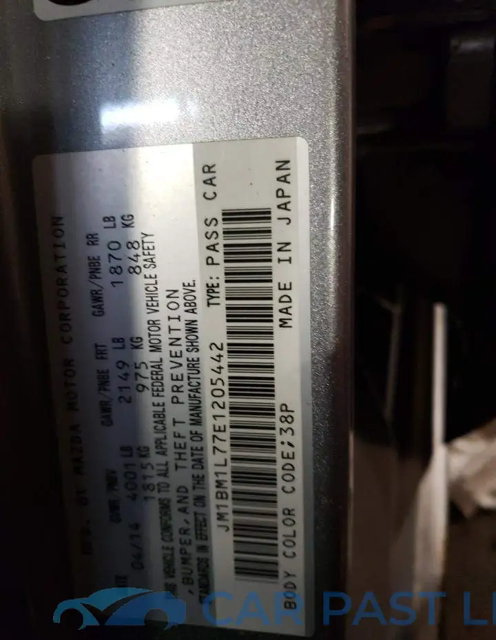 JM1BM1L77E1205442# 12