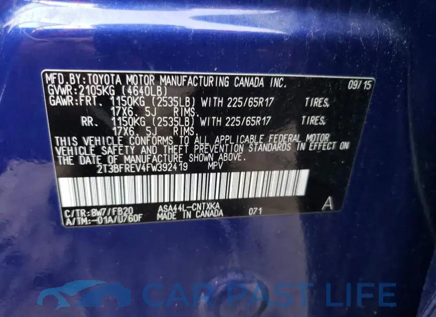 2T3BFREV4FW392419# 14