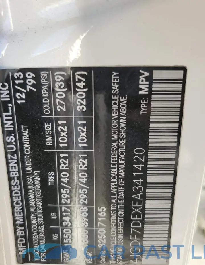4JGDF7DEXEA341420# 12