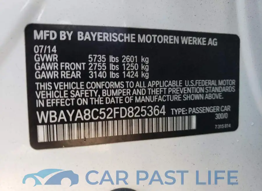 WBAYA8C52FD825364# 12