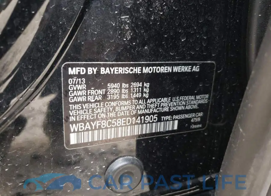 WBAYF8C58ED141905# 12