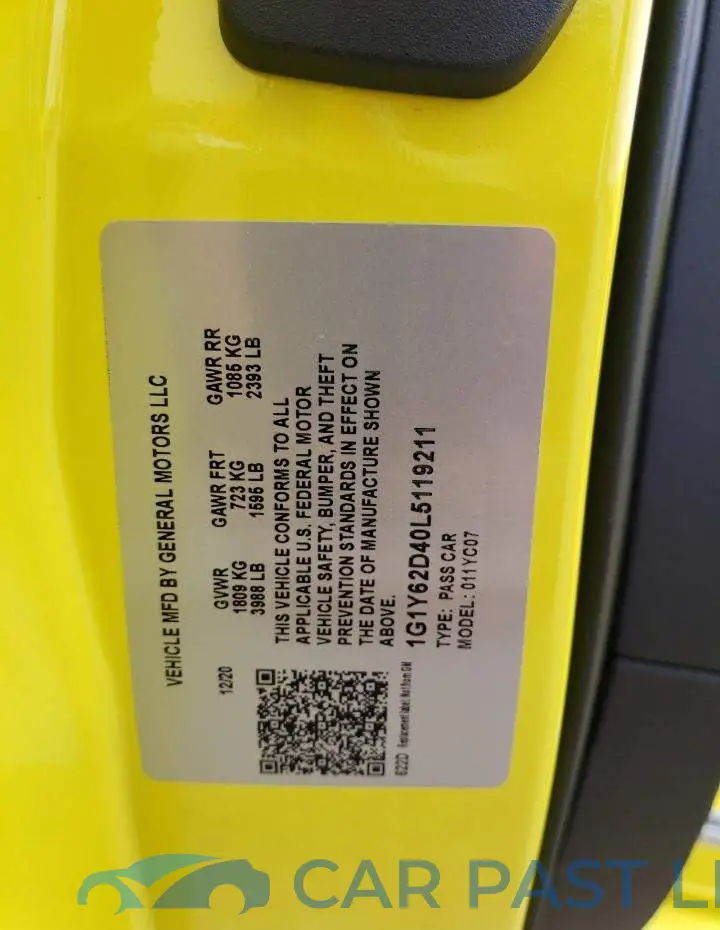1G1Y62D40L5119211# 12