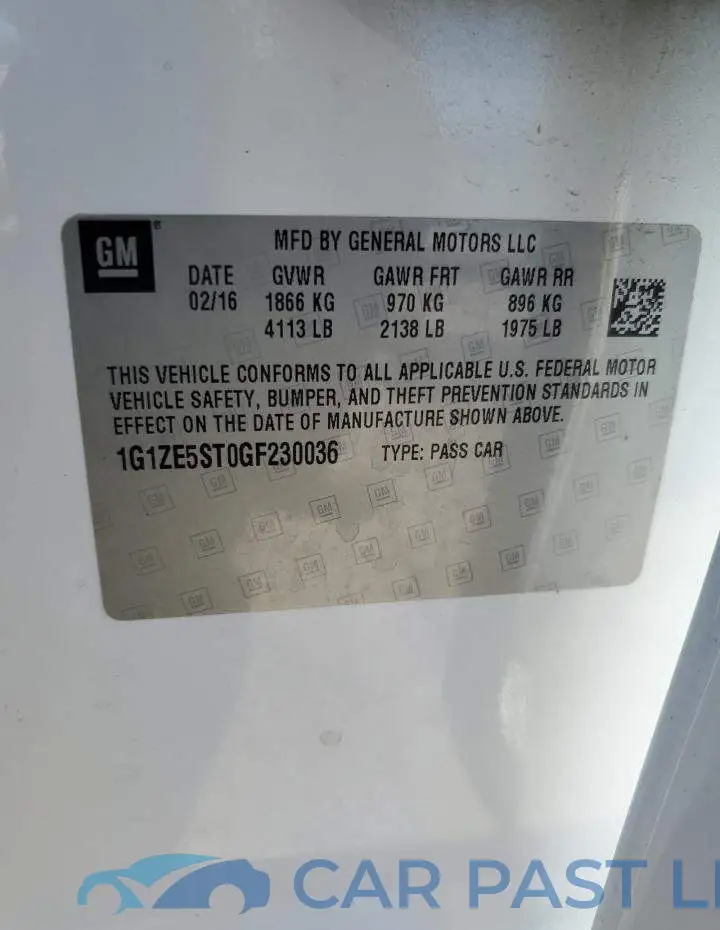 1G1ZE5ST0GF230036# 13