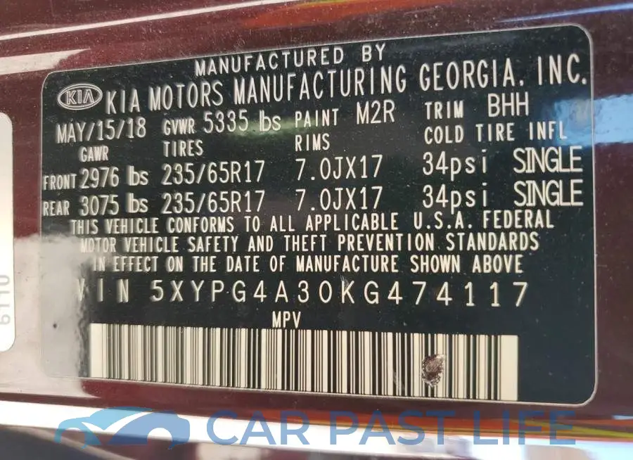 5XYPG4A30KG474117# 14
