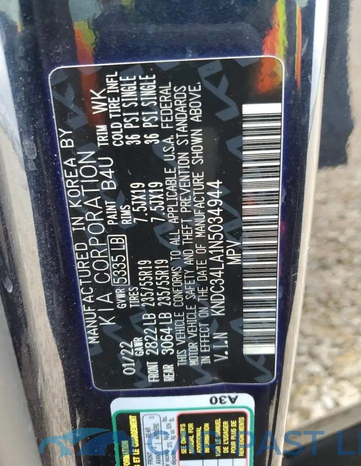 KNDC34LA1N5034944# 12