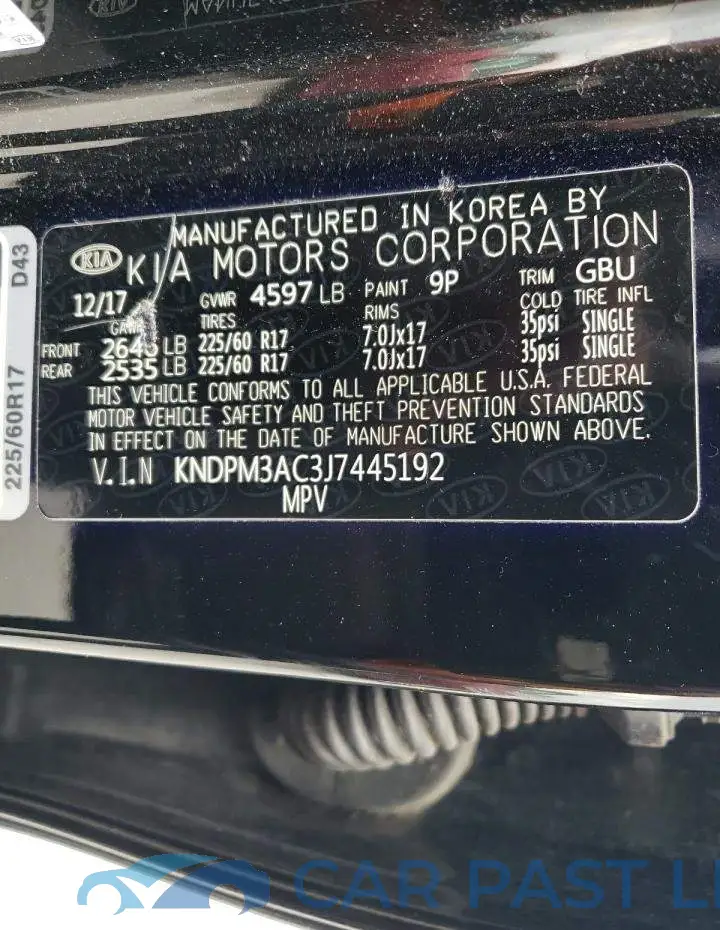 KNDPM3AC3J7445192# 14