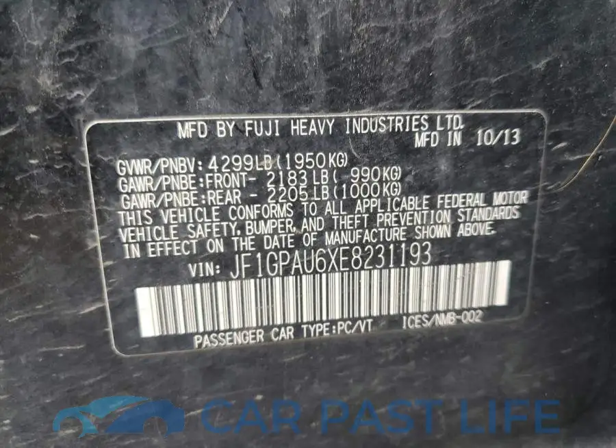 JF1GPAU6XE8231193# 12