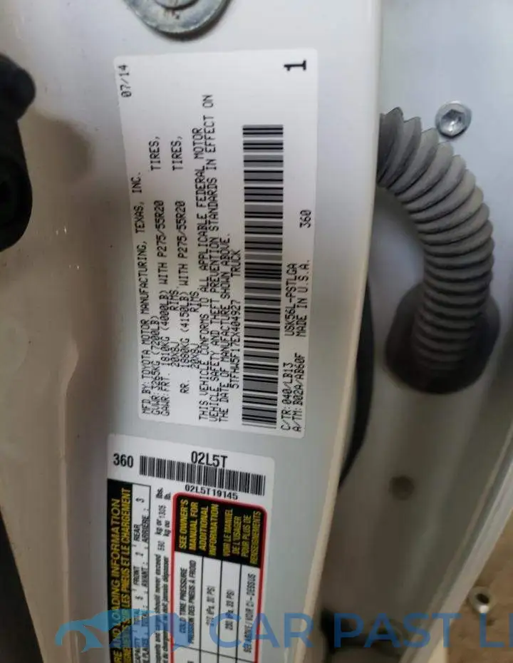 5TFHW5F17EX404927# 12