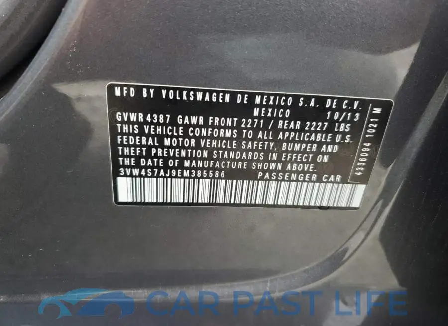 3VW4S7AJ9EM385586# 12