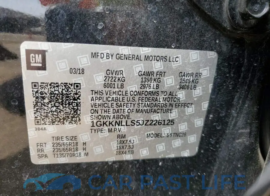 1GKKNLLS5JZ226125# 13