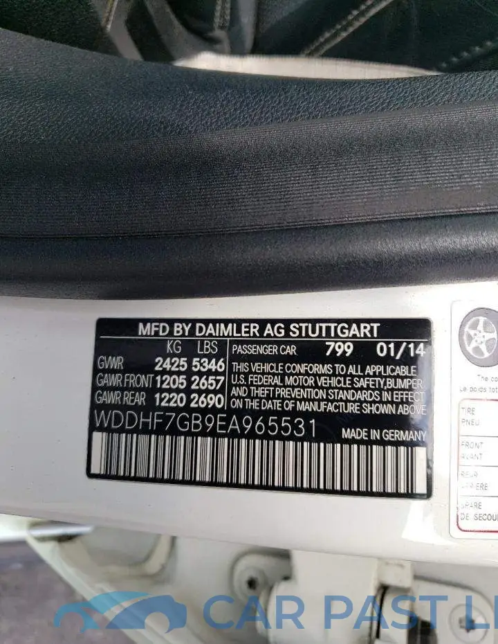 WDDHF7GB9EA965531# 12