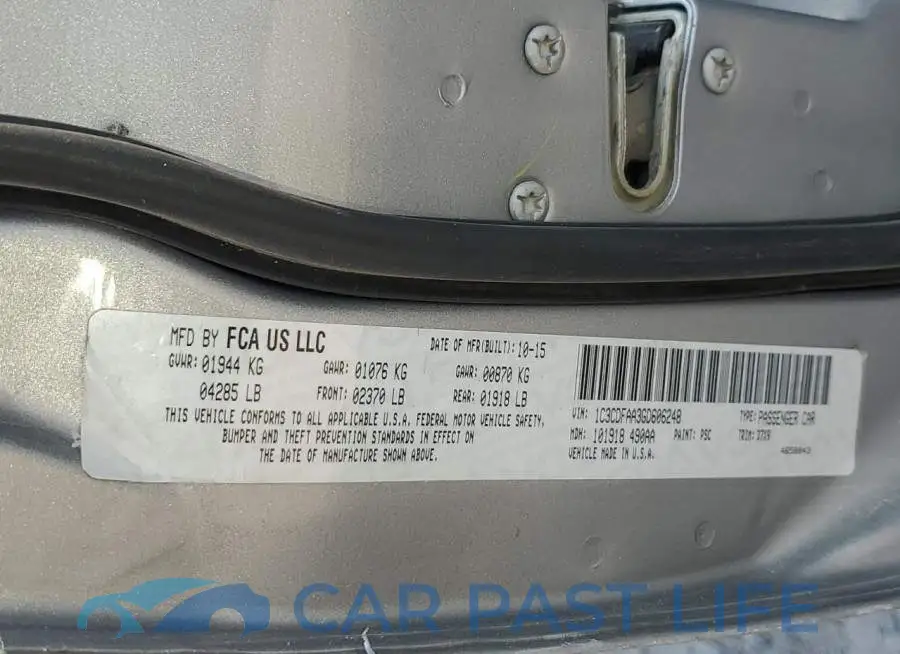 1C3CDFAA3GD606248# 12