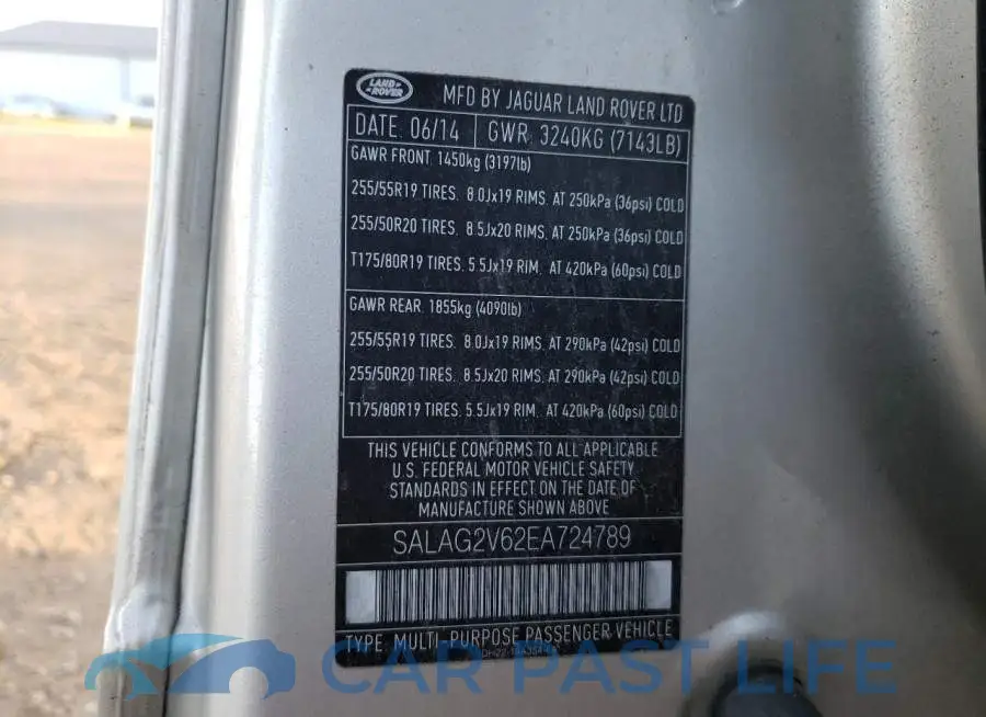 SALAG2V62EA724789# 13