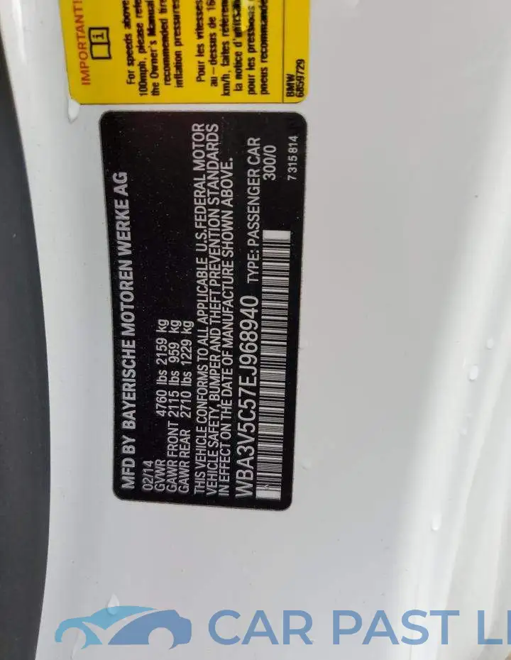 WBA3V5C57EJ968940# 12