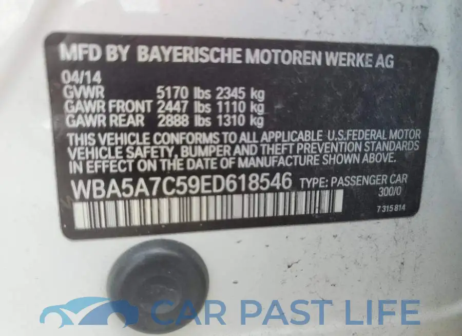 WBA5A7C59ED618546# 12