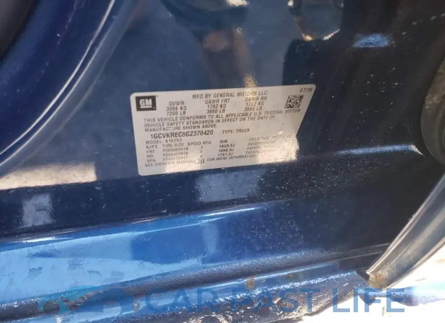 1GCVKREC6GZ378420# 12