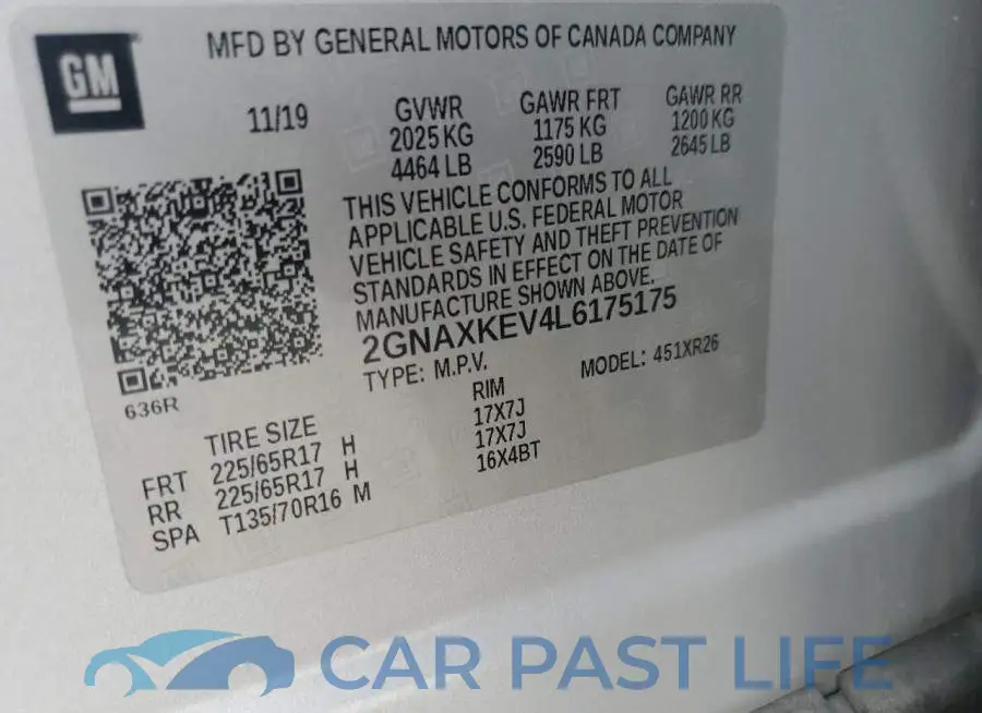 2GNAXKEV4L6175175# 12