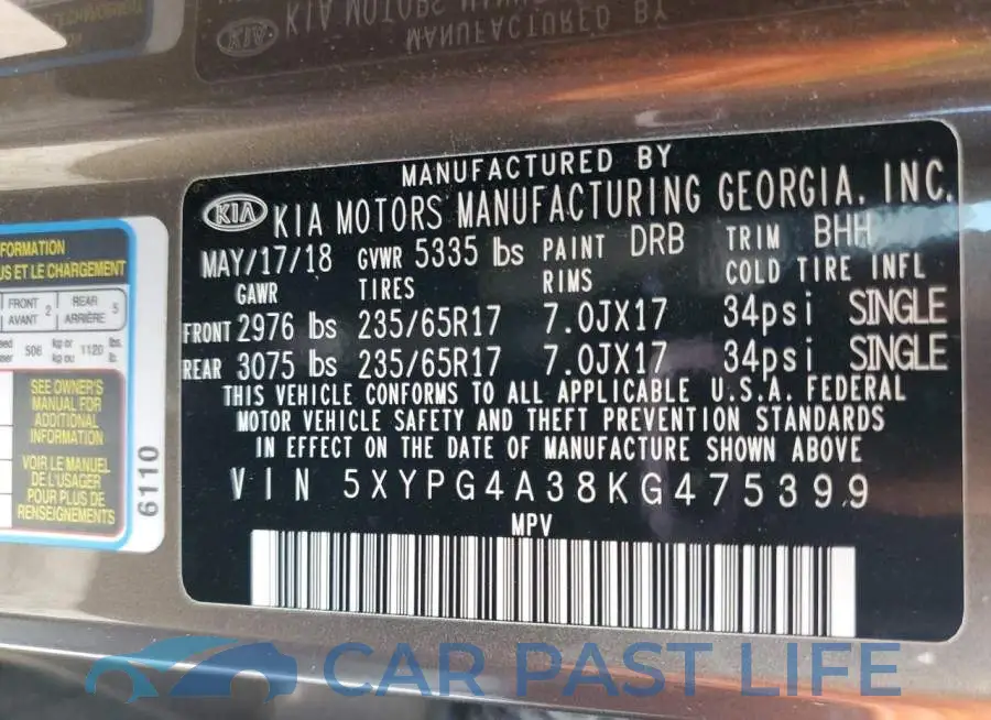 5XYPG4A38KG475399# 13