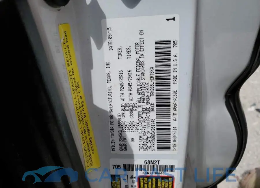 5TFRX5GN8GX051748# 12