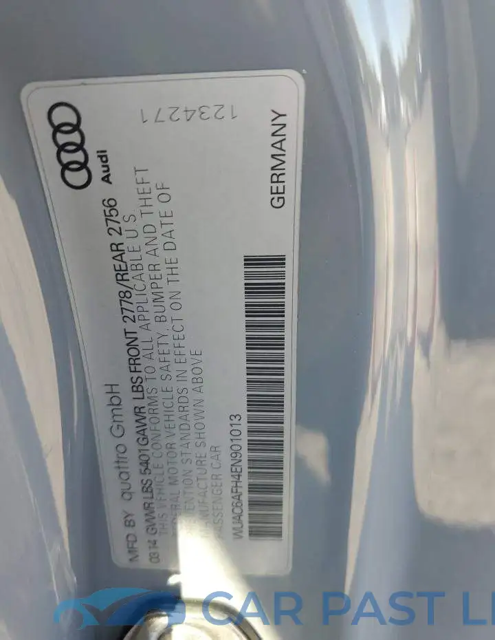 WUAC6AFH4EN901013# 12