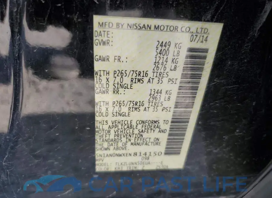 5N1AN0NWXEN814150# 14