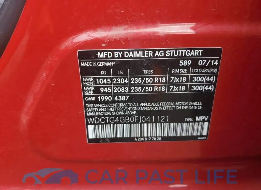 WDCTG4GB0FJ041121# 12