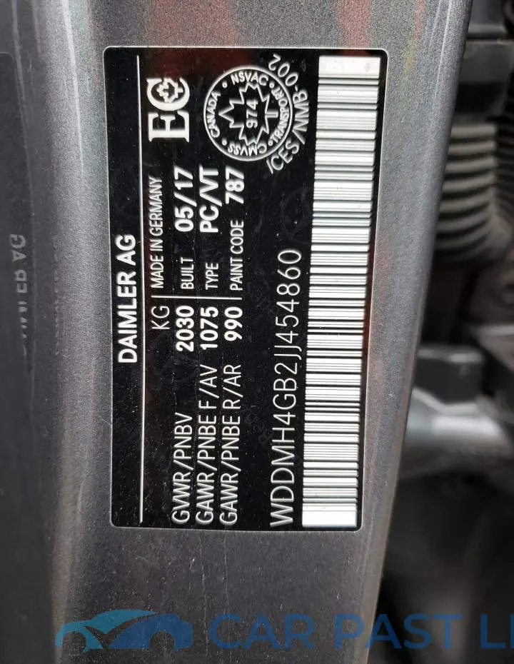 WDDMH4GB2JJ454860# 14