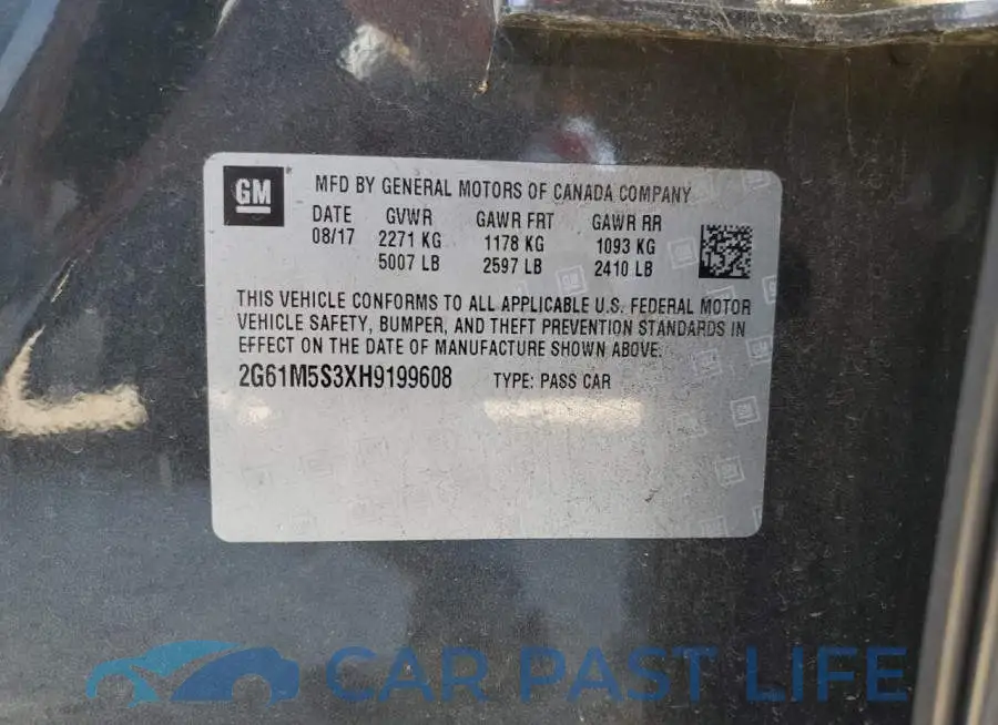 2G61M5S3XH9199608# 12