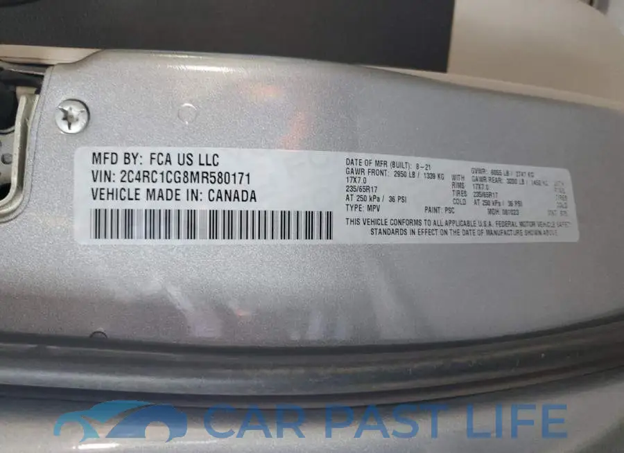 2C4RC1CG8MR580171# 13