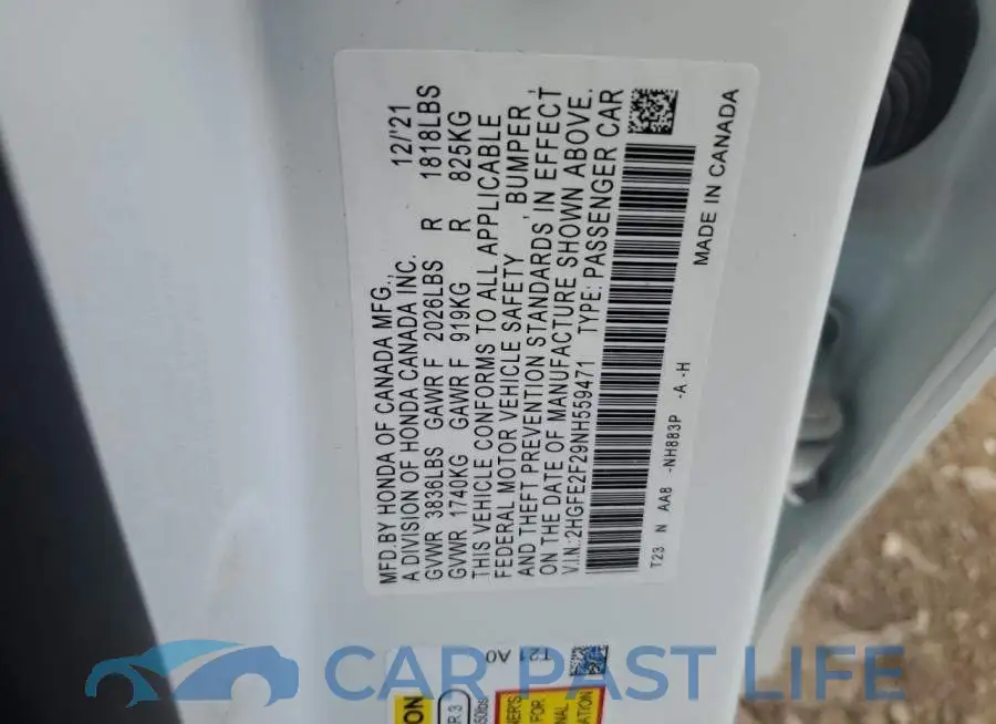 2HGFE2F29NH559471# 12