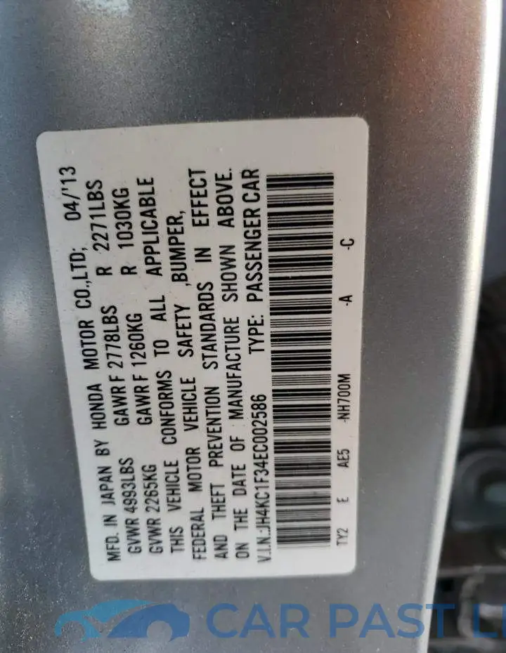 JH4KC1F34EC002586# 12