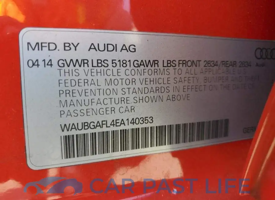 WAUBGAFL4EA140353# 13