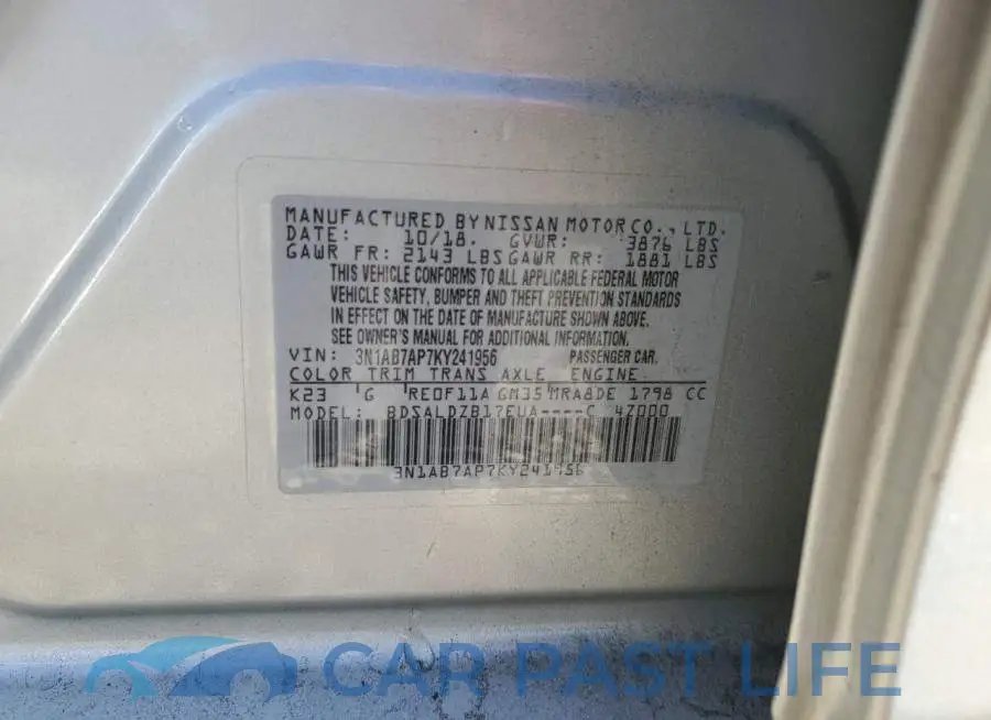 3N1AB7AP7KY241956# 12
