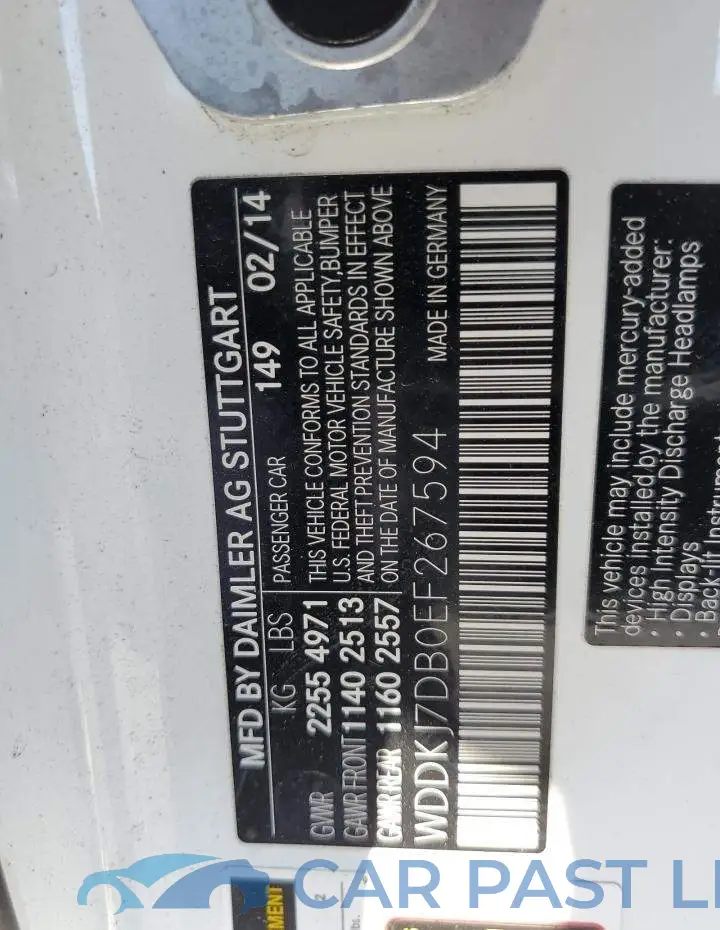 WDDKJ7DB0EF267594# 12
