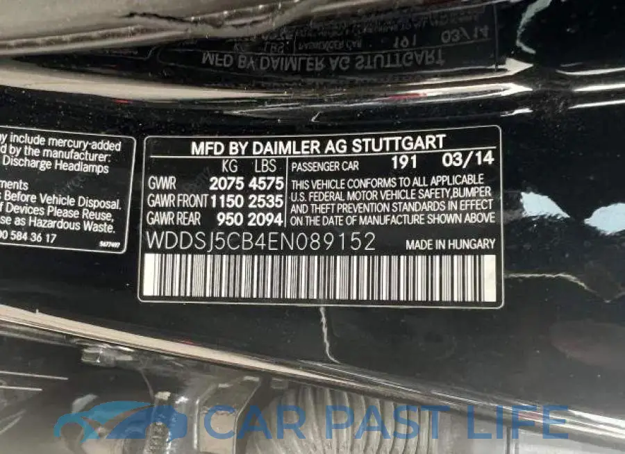 WDDSJ5CB4EN089152# 10