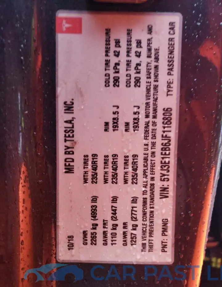 5YJ3E1EB6JF116806# 12