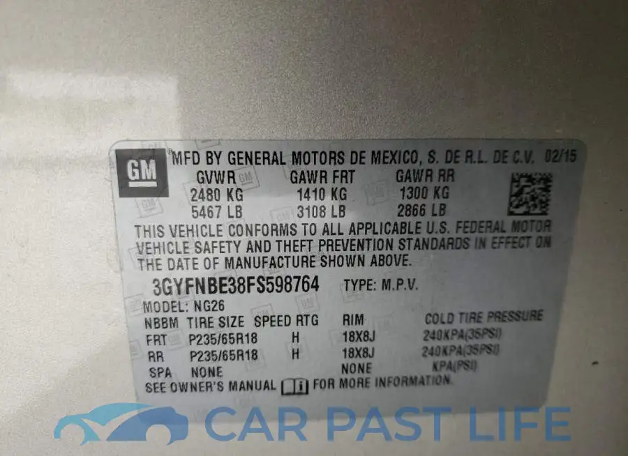 3GYFNBE38FS598764# 13