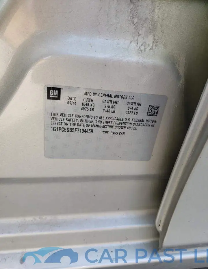 1G1PC5SB5F7104459# 12