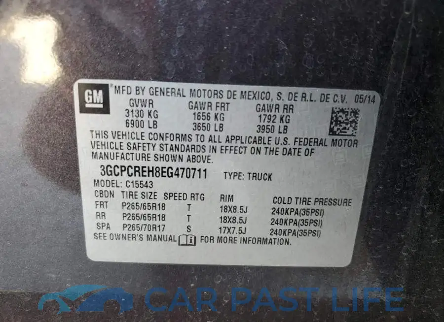 3GCPCREH8EG470711# 12