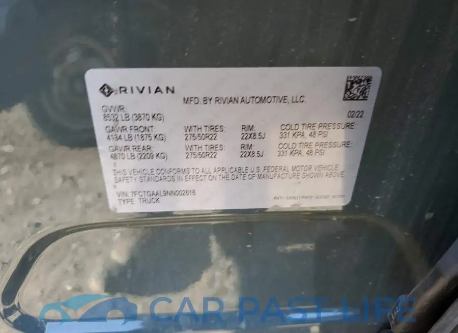 7FCTGAAL9NN002616# 13