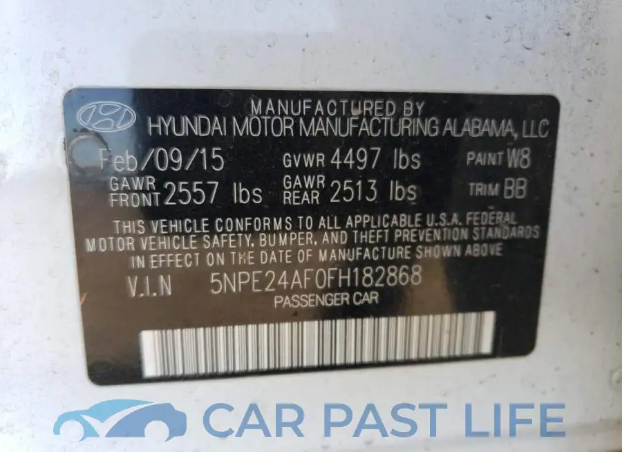 5NPE24AF0FH182868# 12
