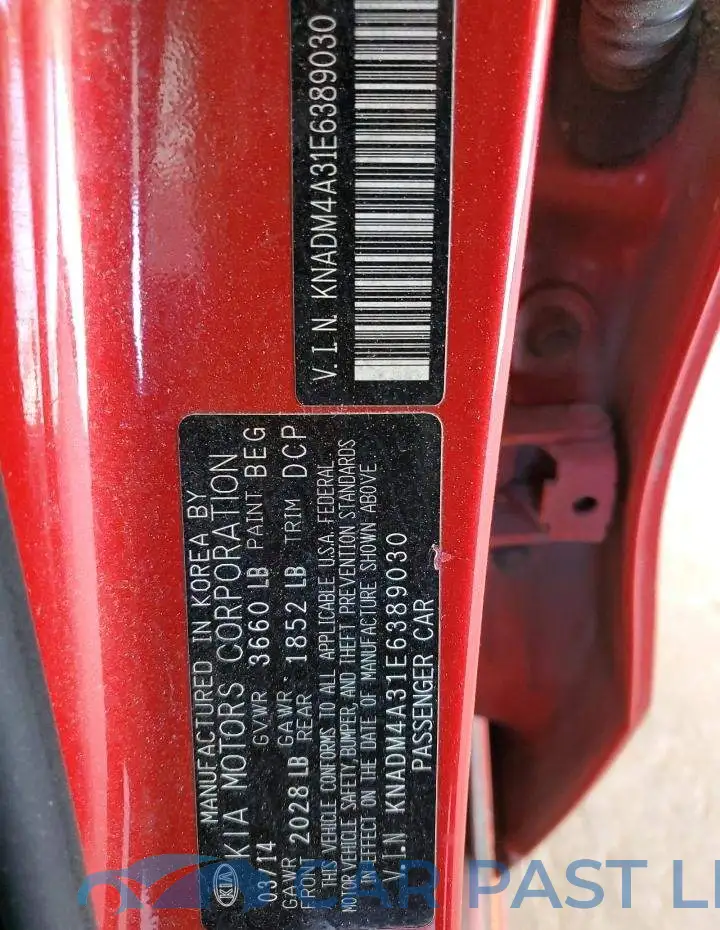 KNADM4A31E6389030# 12